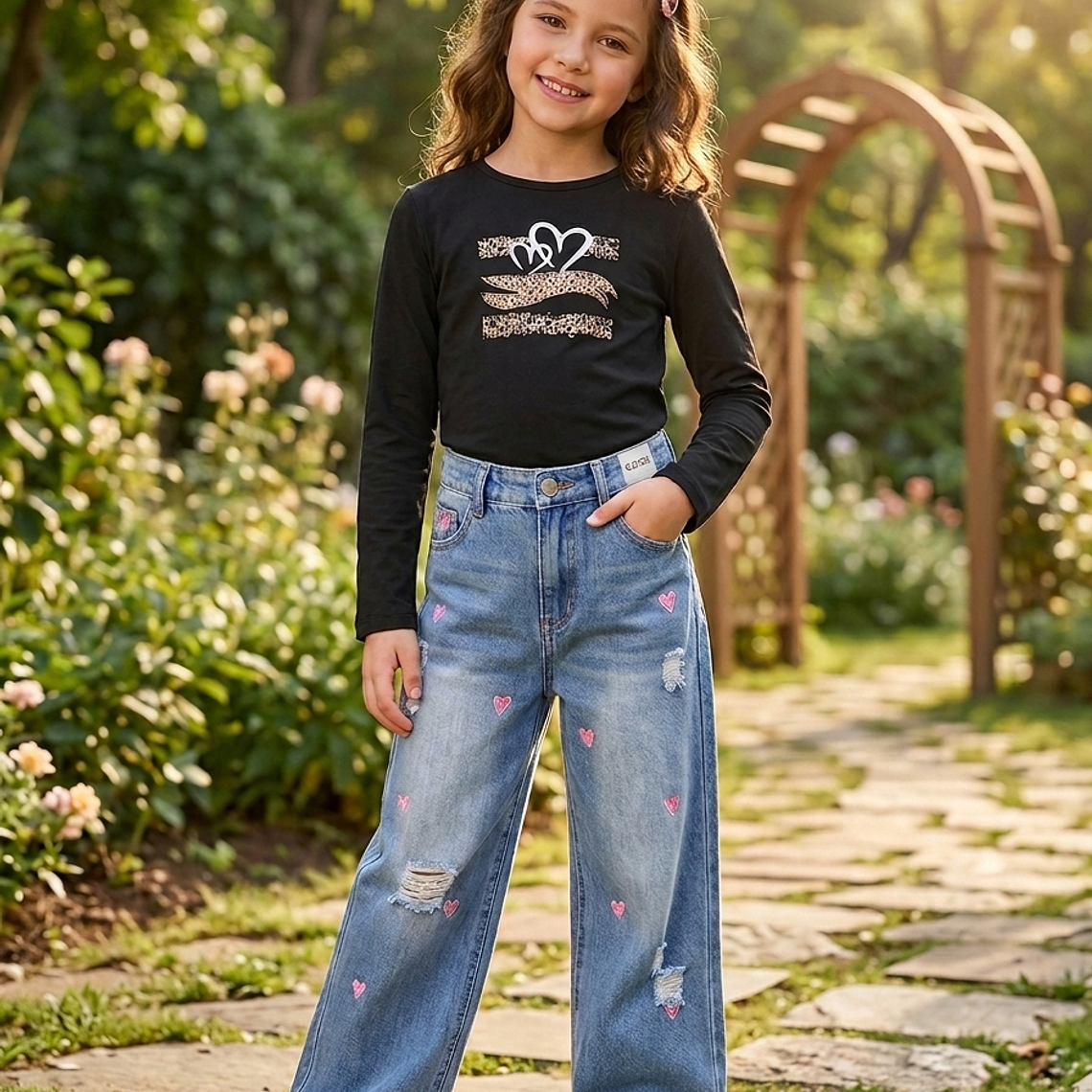 CONJUNTO JEANS + CAMISETA OSCURA 1