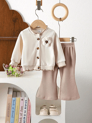 CONJUTO DE 2 PIEZAS SUETER + PANTALONES ACAMPANADOS 