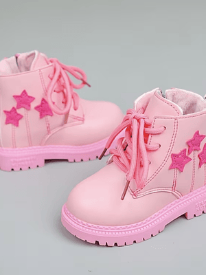 BOTA ROSADA ESTRELLITAS 