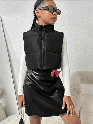 CONJUNTO CHAQUETA PUFF CON FALDA