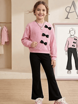 CONJUNTO POLERON Y CALZA ELASTICADA