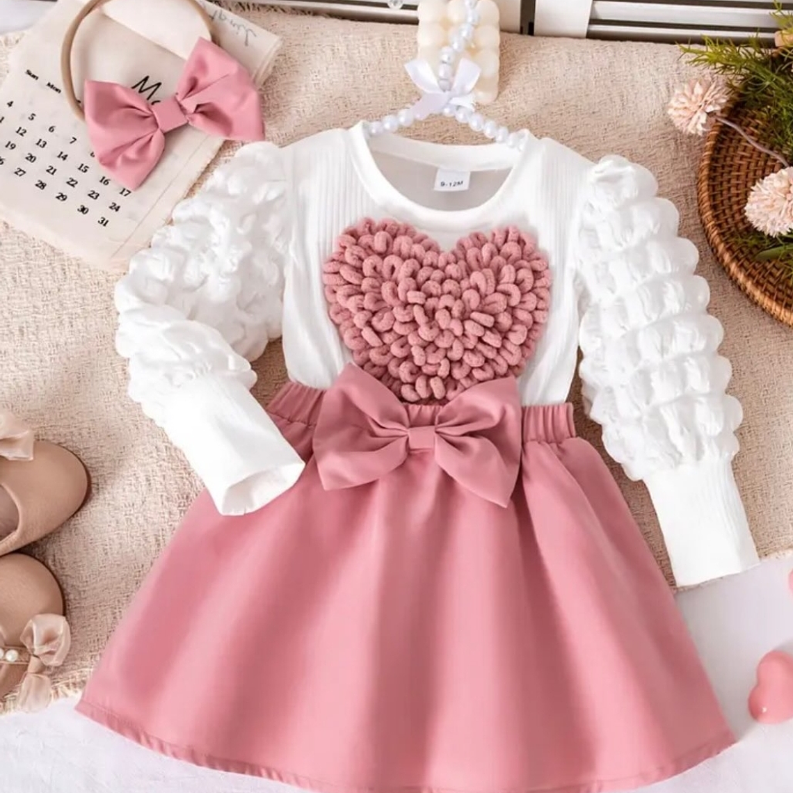 VESTIDO + DIADEMA PARA BEBE  1