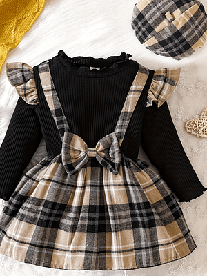 CONJUTO DE 2 PIEZAS CON ESTAMADO DE CUADROS 