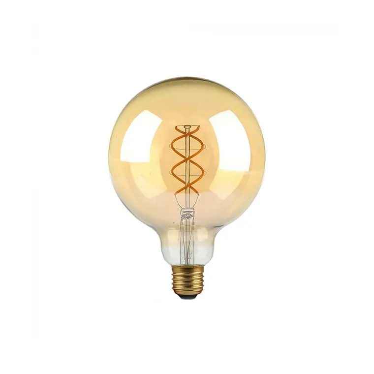 Lâmpada de filamento LED G125 5W 2200K E27 âmbar V-TAC 1