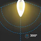 Lâmpada LED vela de filamento 4W E14 V-TAC - Thumbnail 3