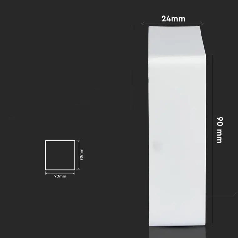 Downlight LED saliente quadrado 6W 4500K 90X90mm V-TAC 5