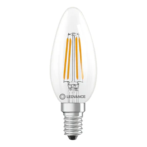 Lâmpada LED Classic B 40 Filament DIM P 3.4W 827 E14 Clear Ledvance