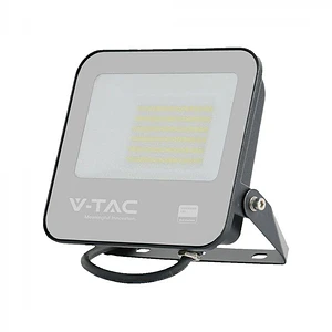 Projetor LED Chip Samsung 50W 6500K Corpo Preto/Vidro Cinza V-TAC