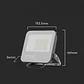 Projetor LED 50W 4000K 160lm/W IP65 Corpo Preto/Vidro Cinza V-TAC - Thumbnail 2