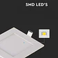 Downlight LED quadrado de encastrar 6W 6400K V-TAC - Thumbnail 4