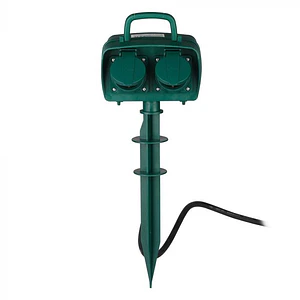 Tomada estaca jardim, 4 vias 3G1.5mm² X 3m IP44 V-TAC