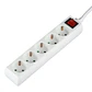 Extensão de 5 vias c/interruptor 3G1.5mm² X 1.5m IP44 V-TAC - Thumbnail 2