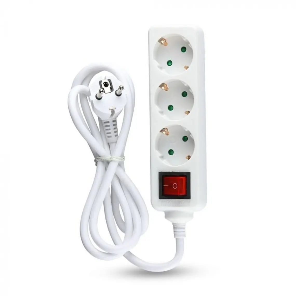 Extensão de 3 vias c/interruptor 3G1.5mm² X 1.5m V-TAC 2
