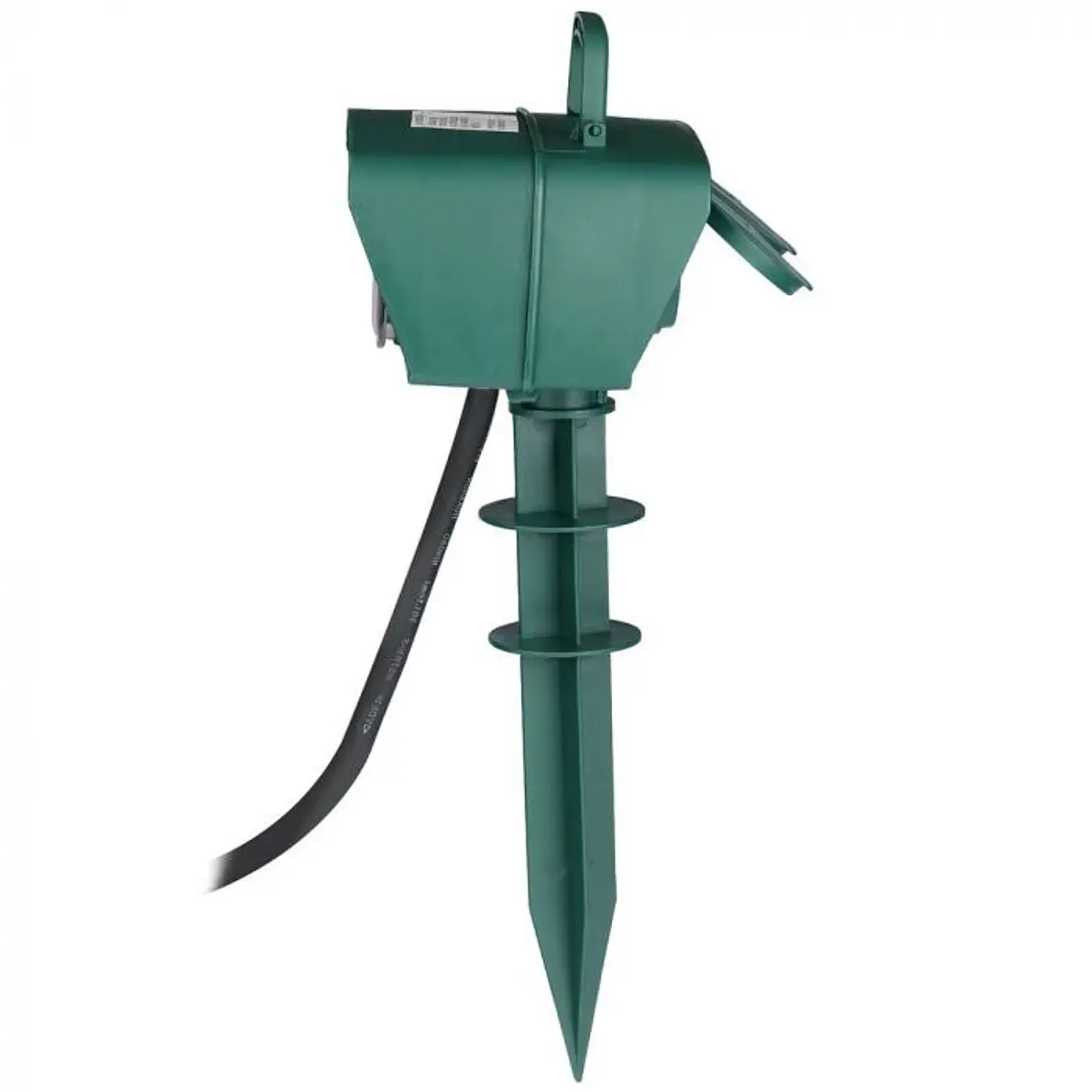 Tomada estaca jardim, 2 vias c/temporizador 3G1.5mm² X 3m IP44 V-TAC 3