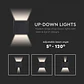 Aplique de parede Bridgelux 5W c/chip SMD Preto V-TAC - Thumbnail 8