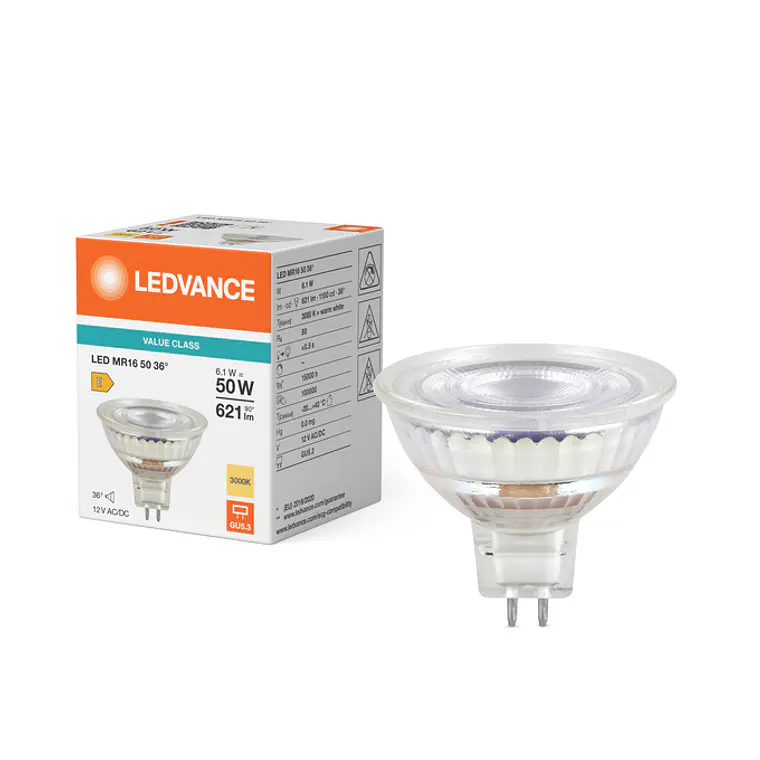 Lâmpada LED MR16 50 36° P 6.1W 830 GU5.3 Ledvance 3