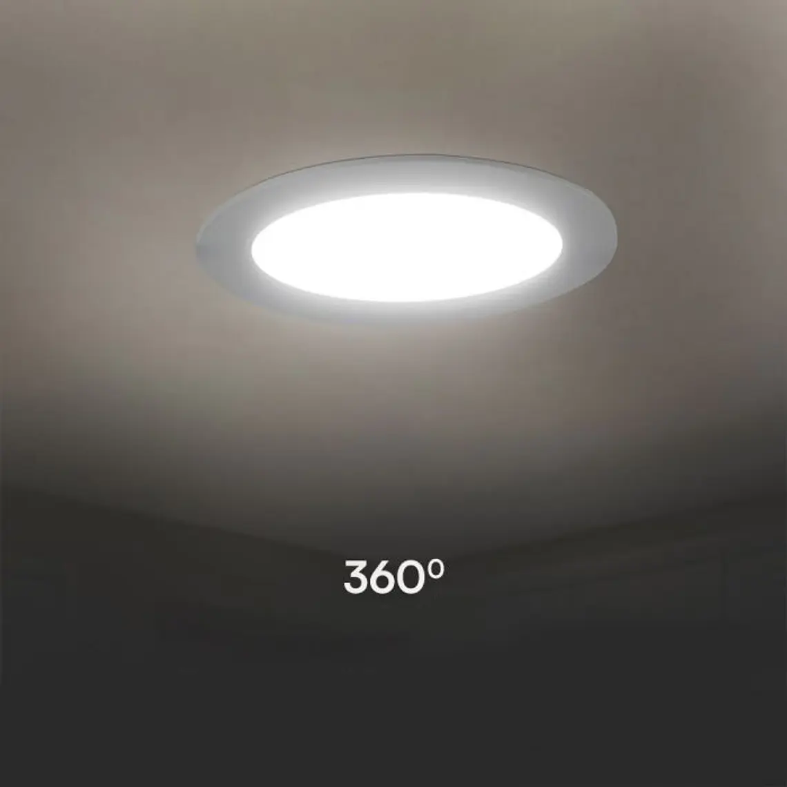 Downlight de encastrar redondo 24W Chip Samsung 300mm V-TAC 5