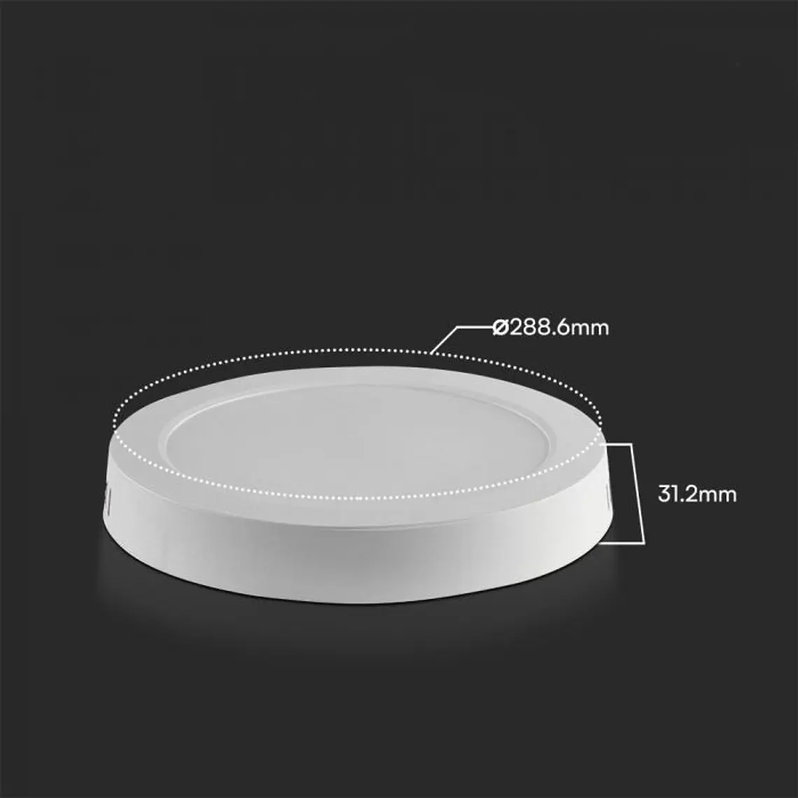 Downlight saliente redondo 24W Chip Samsung 4000K 288mm V-TAC 2