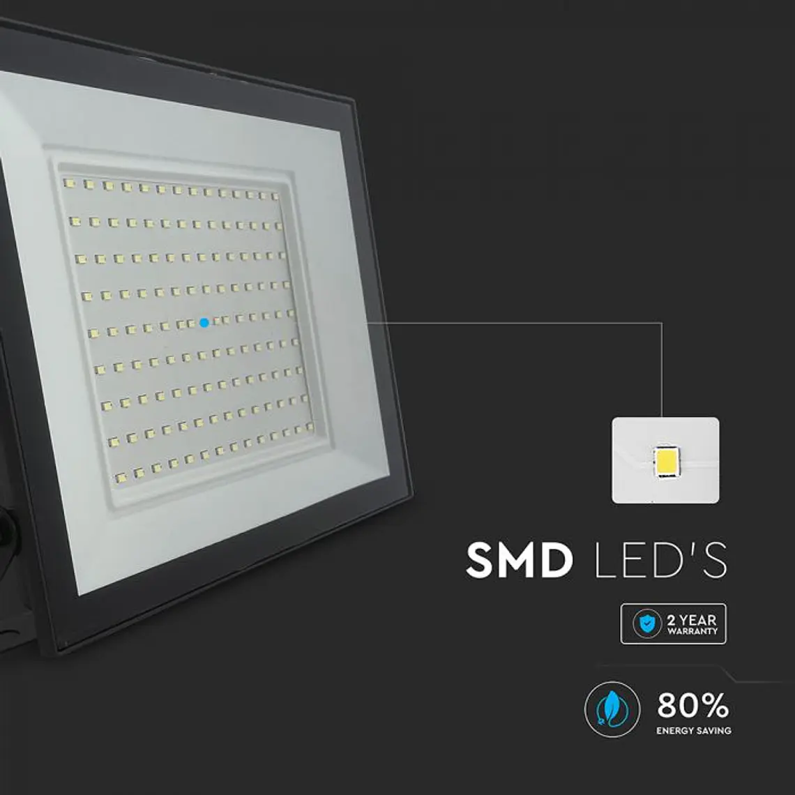 Projetor 100W LED Corpo Preto V-TAC 5