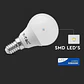 Lâmpada LED Plastic 4.5W 4500K E14 P45 V-TAC - Thumbnail 3