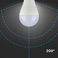 Lâmpada LED Plastic Samsung Chip 17W 3000K E27 A65 V-TAC - Thumbnail 3
