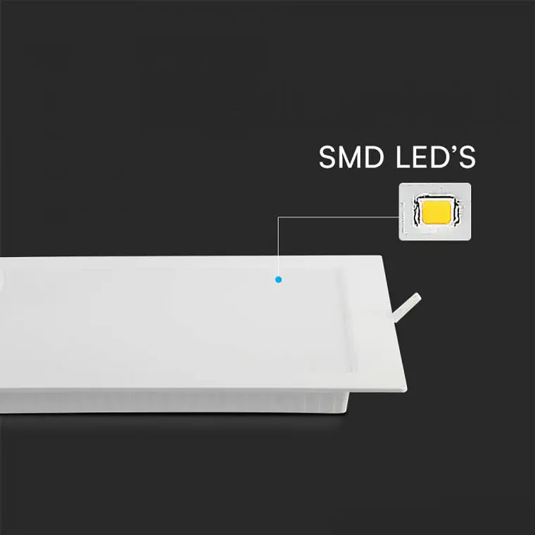 Downlight de encastrar quadrado 24W Samsung Chip V-TAC 3