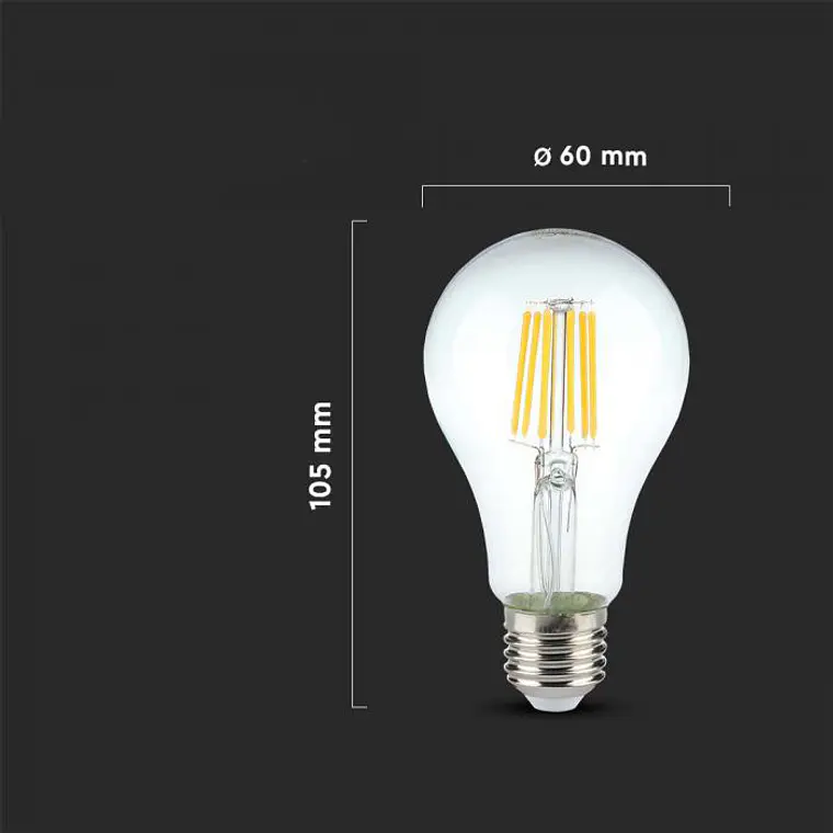 Lâmpada de filamento LED A67 10W 3000K E27 V-TAC 2