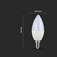 Lâmpada LED vela Plastic Chip Samsung 7W E14 V-TAC - Thumbnail 3