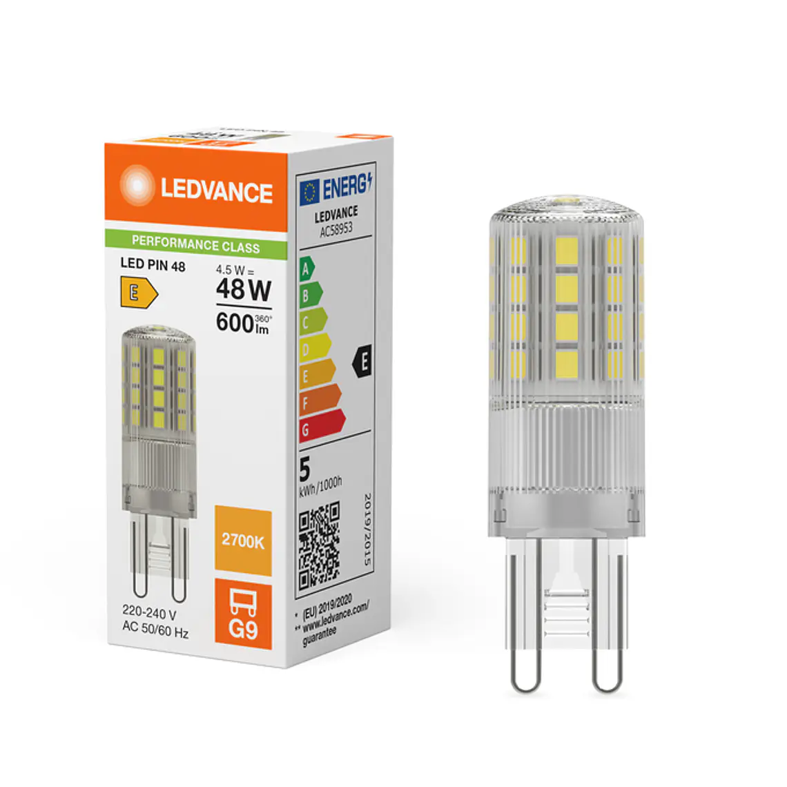 Lâmpada LED PIN 48 P 4.5W G9 CL 320° Ledvance 4
