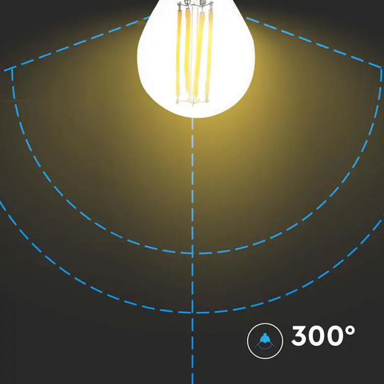 Lâmpada LED de filamento 4W 3000K E27 G45 V-TAC 3