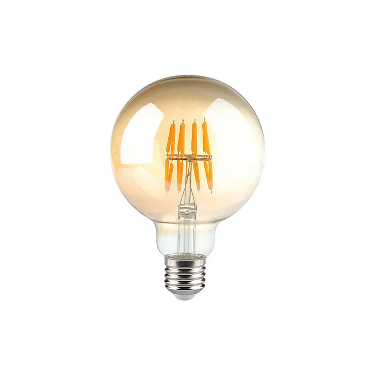 Lâmpada LED de filamento 8W 2200K E27 G95 âmbar V-TAC 1