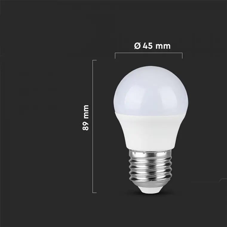 Lâmpada LED Chip Samsung 6.5W 4000K E27 G45 V-TAC 2