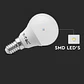 Lâmpada LED Chip Samsung 5.5W 4000K E14 P45 V-TAC - Thumbnail 3
