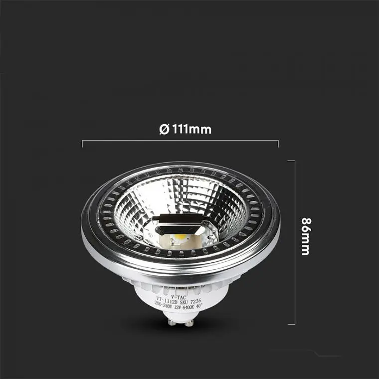 Lâmpada AR111 12W 40º GU10 V-TAC 4