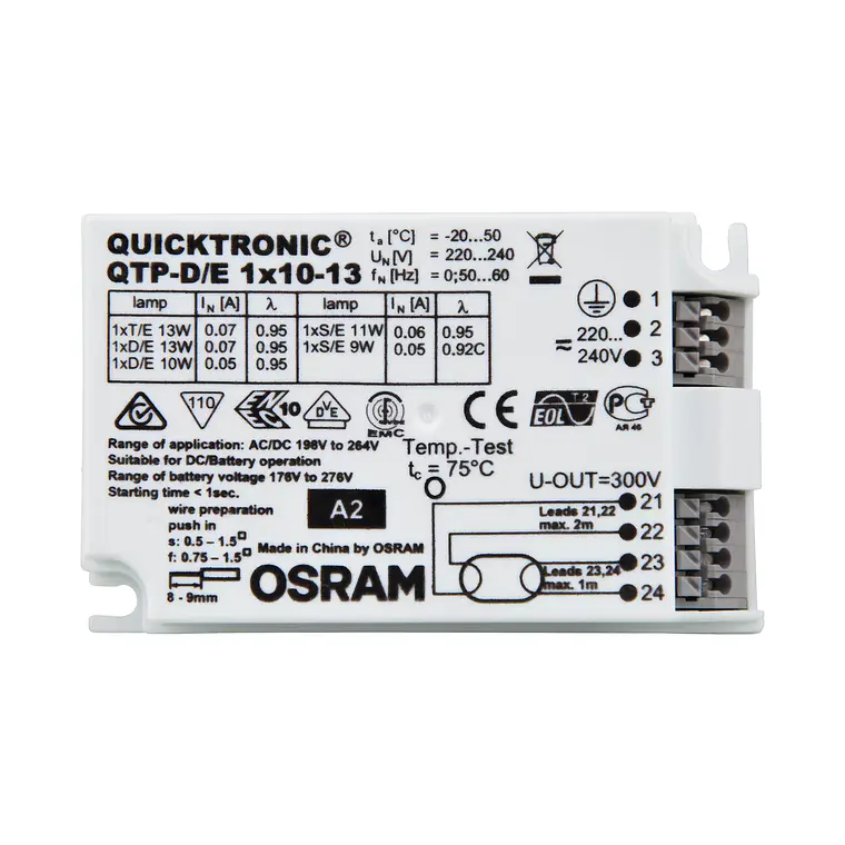 Balastro QTP-D/E 1X10-13 Osram 2