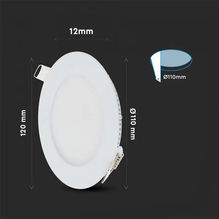 Downlight LED de encastrar redondo 6W V-TAC 2