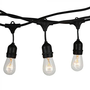 Grinalda p/10 lâmpadas E27, 5m IP54 Preto V-TAC