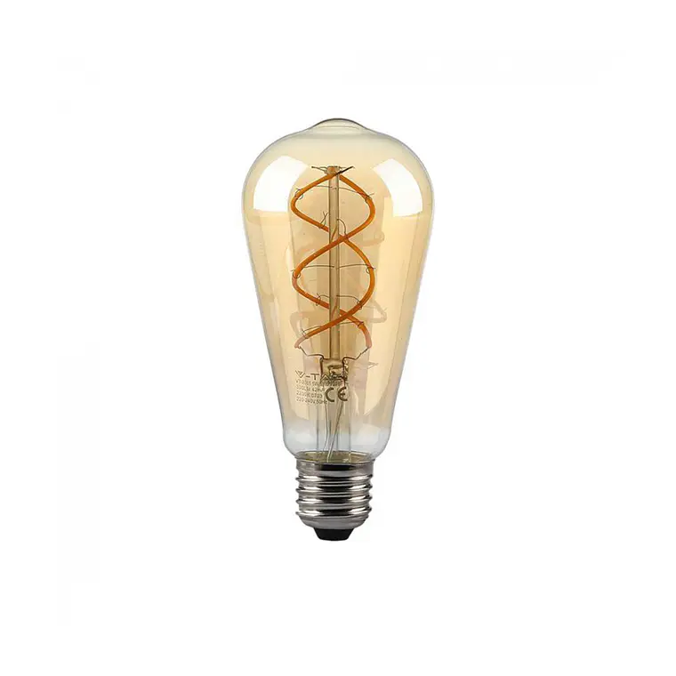 Lâmpada LED de filamento 5W ST64 1800K âmbar V-TAC 1