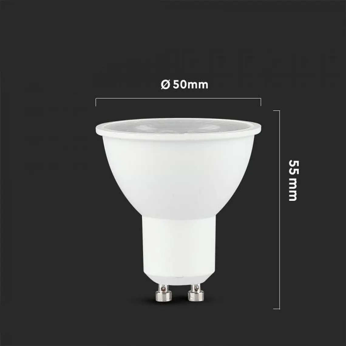 Lâmpada LED Chip Samsung 7.5W 3000K GU10 110° V-TAC 3