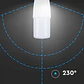 Lâmpada LED Plastic 9W 2700K E14 T37 V-TAC - Thumbnail 4
