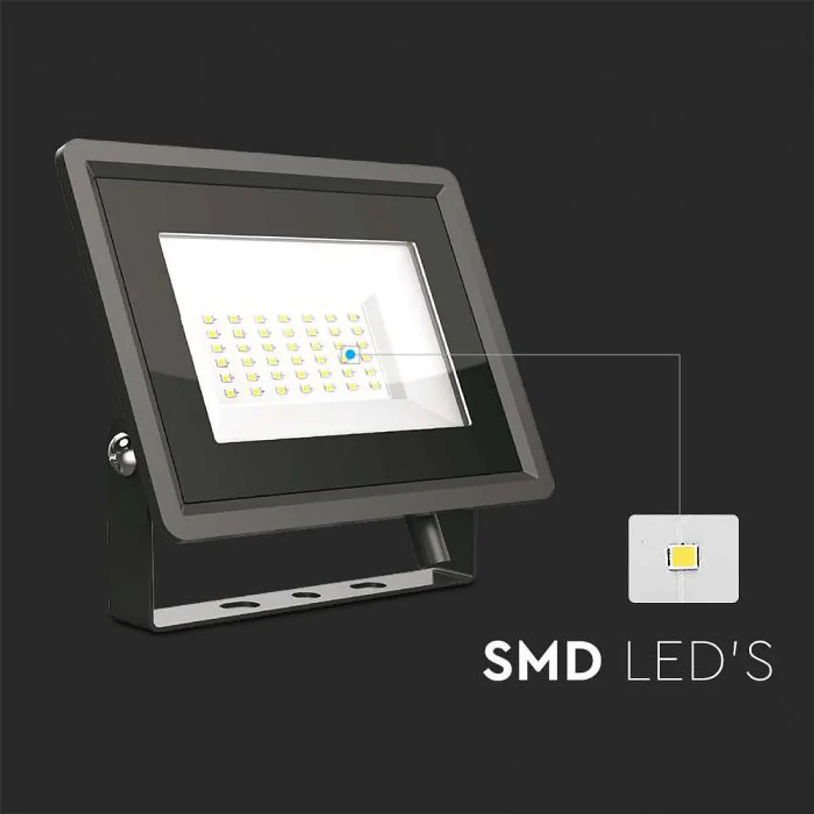 Projetor LED SMD F-Series 30W 4000K Preto V-TAC 3