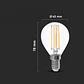 Lâmpada LED de filamento 4W 3000K E14 P45 V-TAC - Thumbnail 2