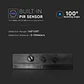 Projetor LED 10W 6500K sensor PIR, Chip Samsung, 1m cabo Corpo Preto IP65 V-TAC - Thumbnail 6