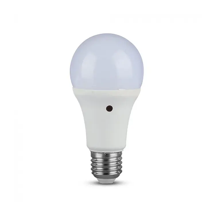 Lâmpada LED Plastic 9W 4000K E27 A60 200° c/sensor V-TAC 1