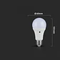 Lâmpada LED Plastic 9W 4000K E27 A60 200° c/sensor V-TAC - Thumbnail 2
