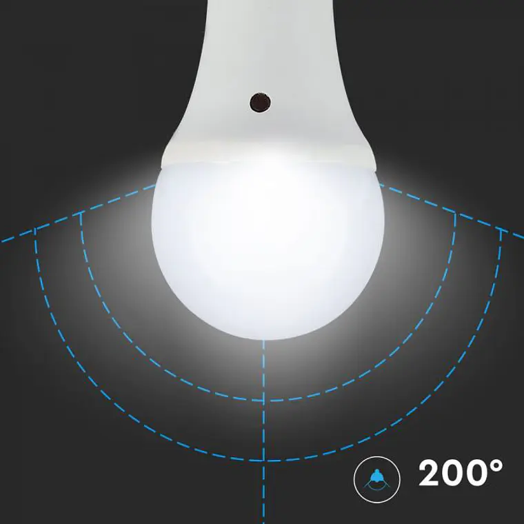 Lâmpada LED Plastic 9W 4000K E27 A60 200° c/sensor V-TAC 5