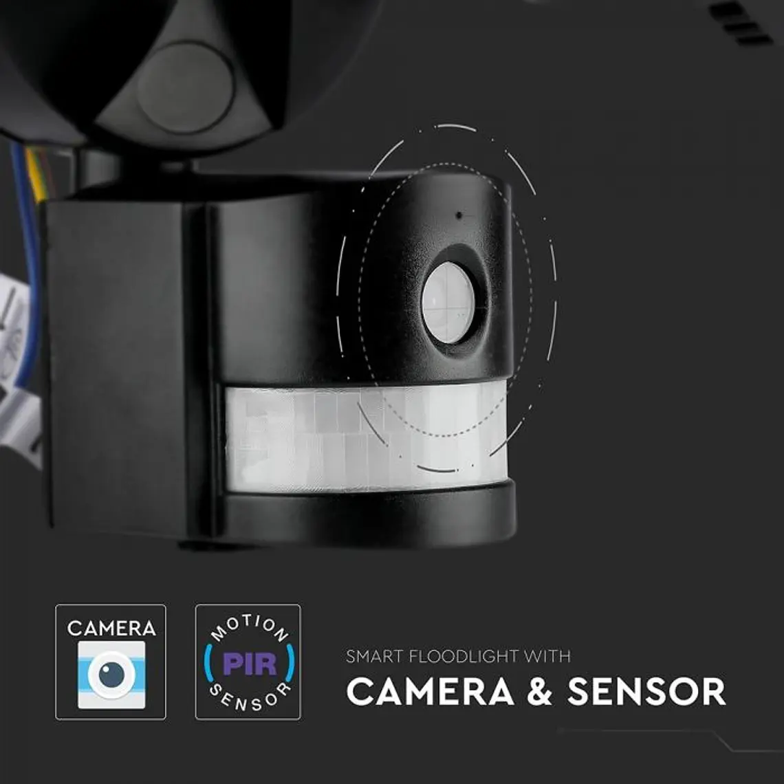 Projetor LED 18W c/WIFI sensor câmara Preto V-TAC 6