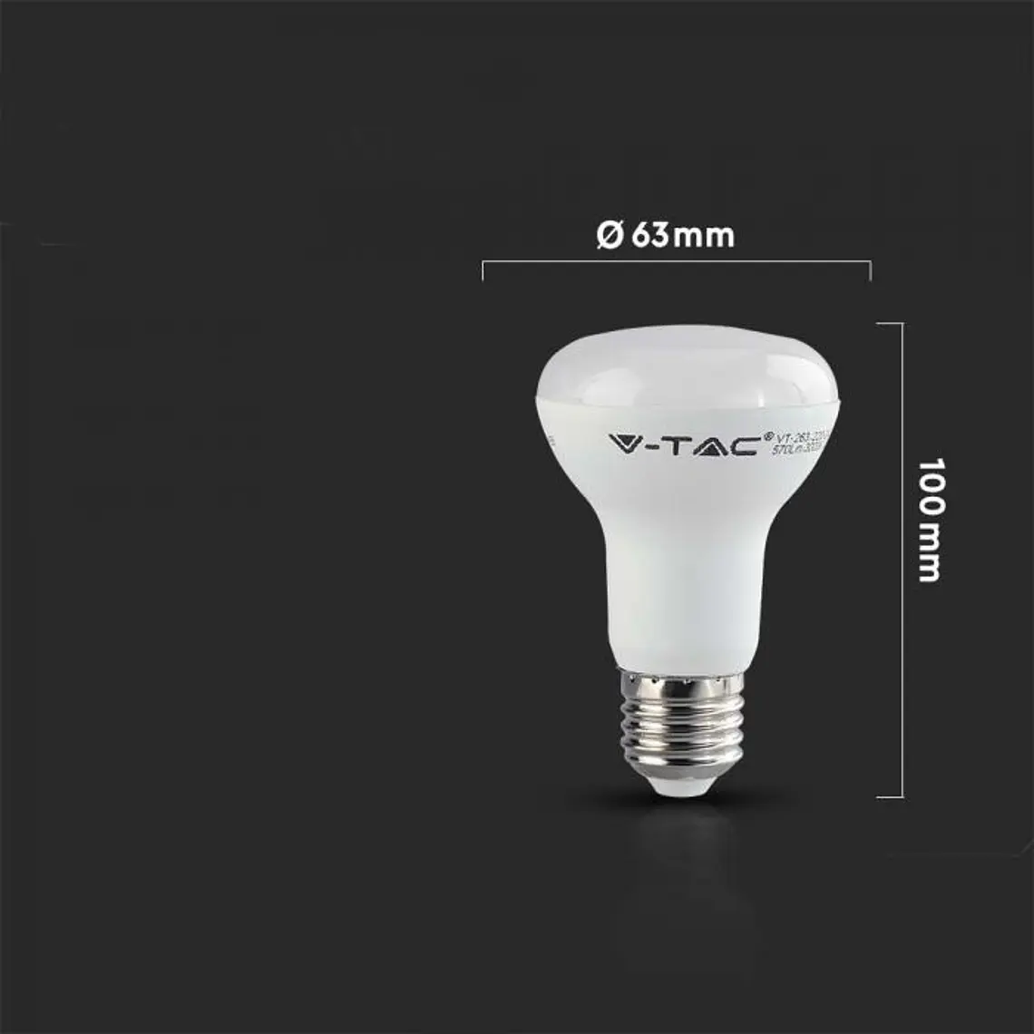 Lâmpada LED 8.5W Chip Samsung 120º E27 R63 V-TAC 3