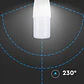 Lâmpada LED 8W Chip Samsung E14 T37 V-TAC - Thumbnail 3