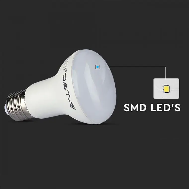 Lâmpada LED 8W Chip Samsung 4000K 120º E27 R63 V-TAC 5
